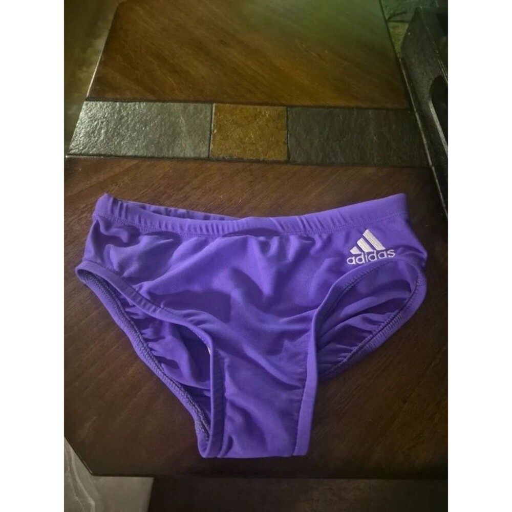 Adidas mens swim brief in purple nwot